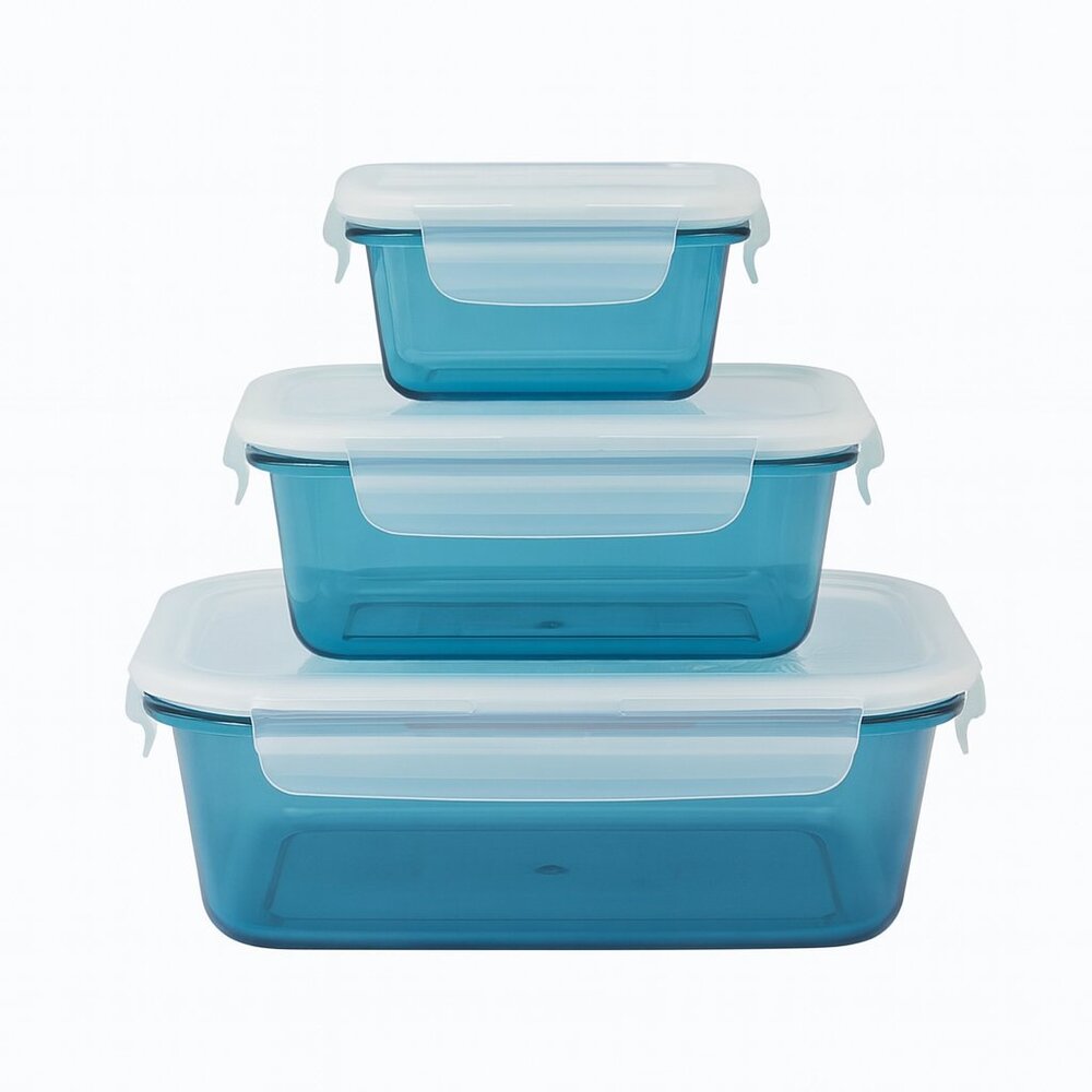 LocknLock Rectangle Food Storage Containers – Set of 3